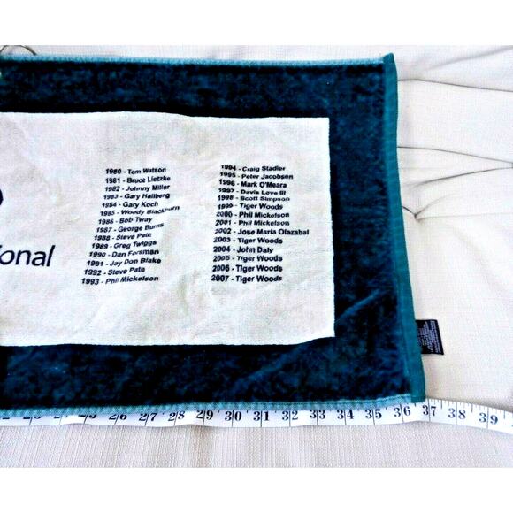 Vintage 2007 Buick Invitational Golf Towel Tiger Woods PGA 37" Devant Sports - Picture 4 of 8